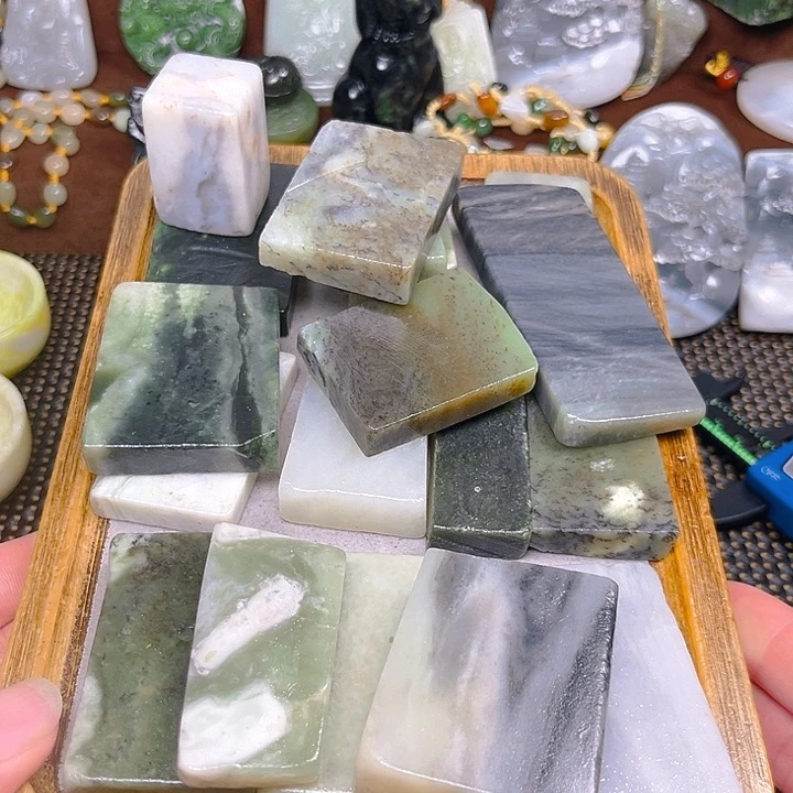 和田玉未镶嵌珠宝半成品一***L