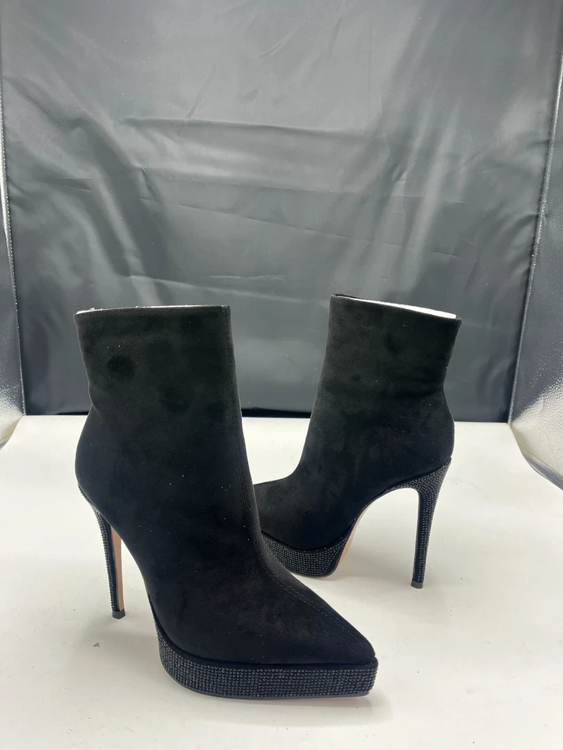 女粗跟防水尖头秋短靴靴子时尚冬季跟鞋女士时装靴女靴秋冬