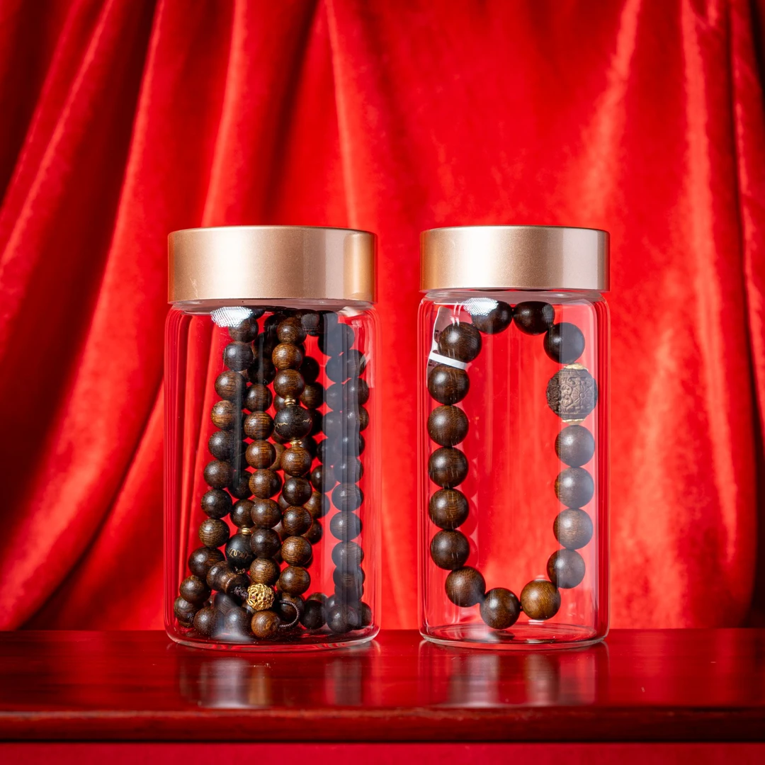 【沉水】典藏级海南昆仑梅格樱子瘤疤0.8*108长串1.2单圈沉香手串