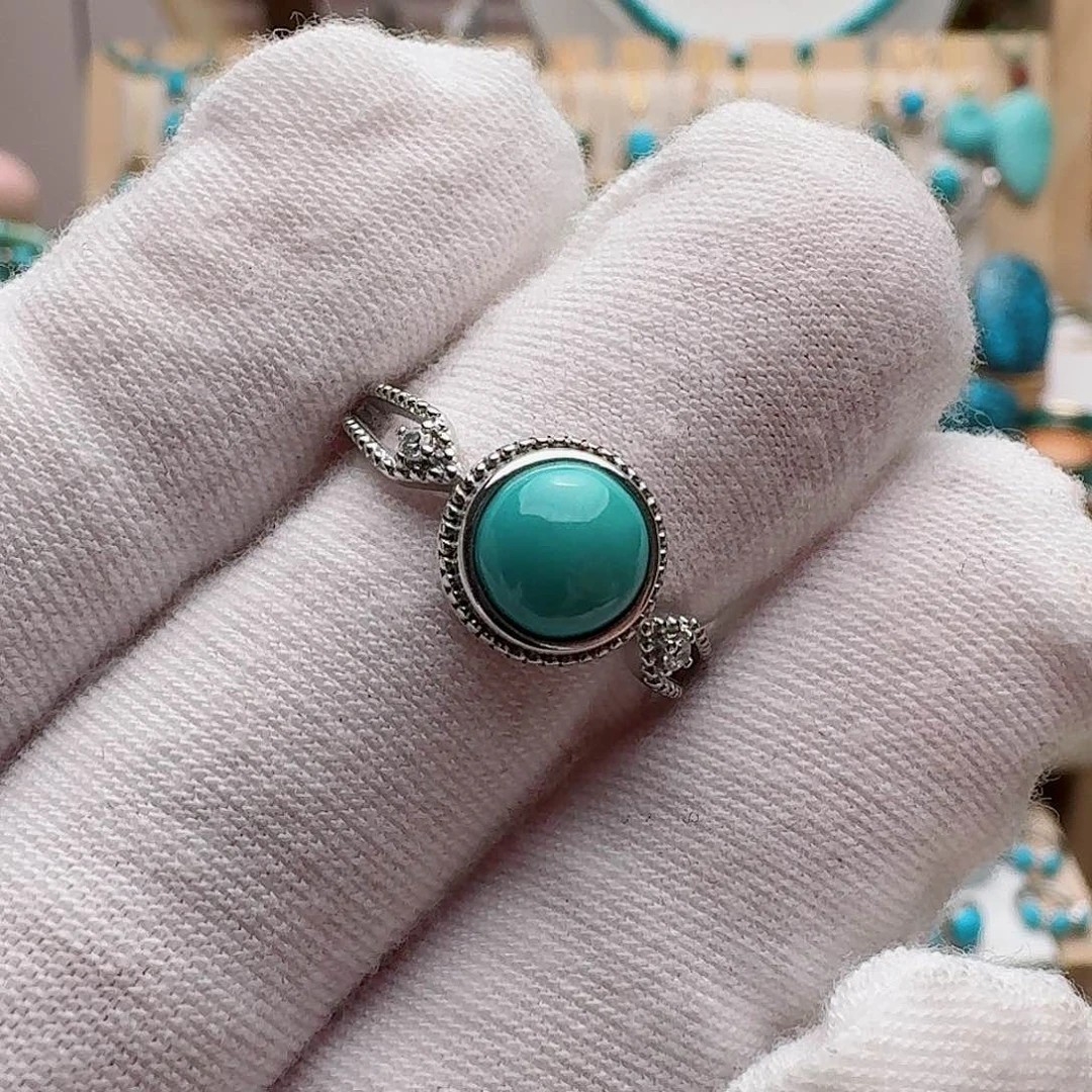 绿松石配饰银S925镶嵌