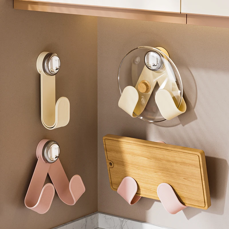 吸盘旋转锅盖架壁挂式免打孔厨房置物架多功能菜板架砧板架收纳