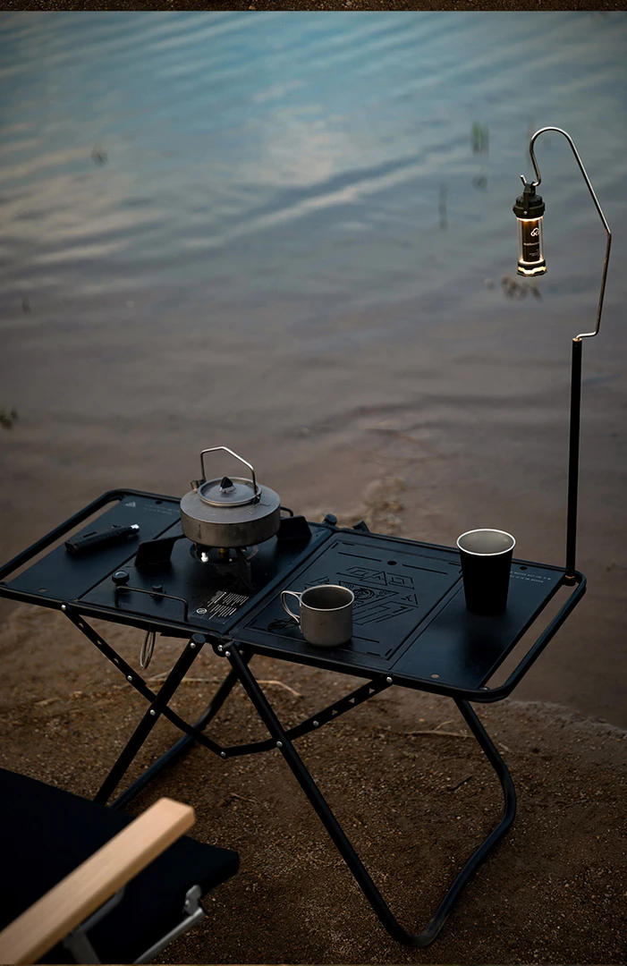 IGT三单元户外露营一体装备桌子折叠茶桌围炉煮茶烧烤一体桌子