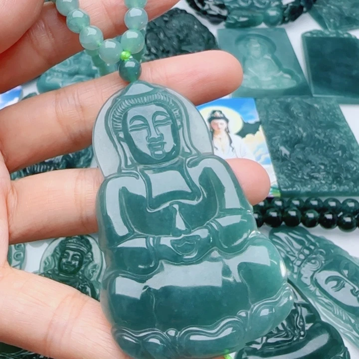 翡翠未镶嵌颈饰多样性发货天然A货翡翠