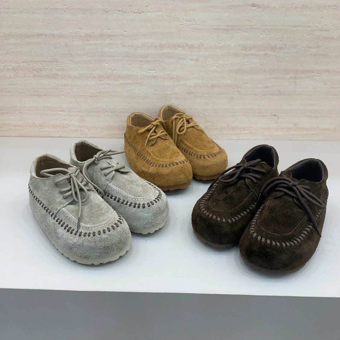 小兔子198韩版厚底6公分牛反绒皮休闲复古潮流娃娃头乐福鞋