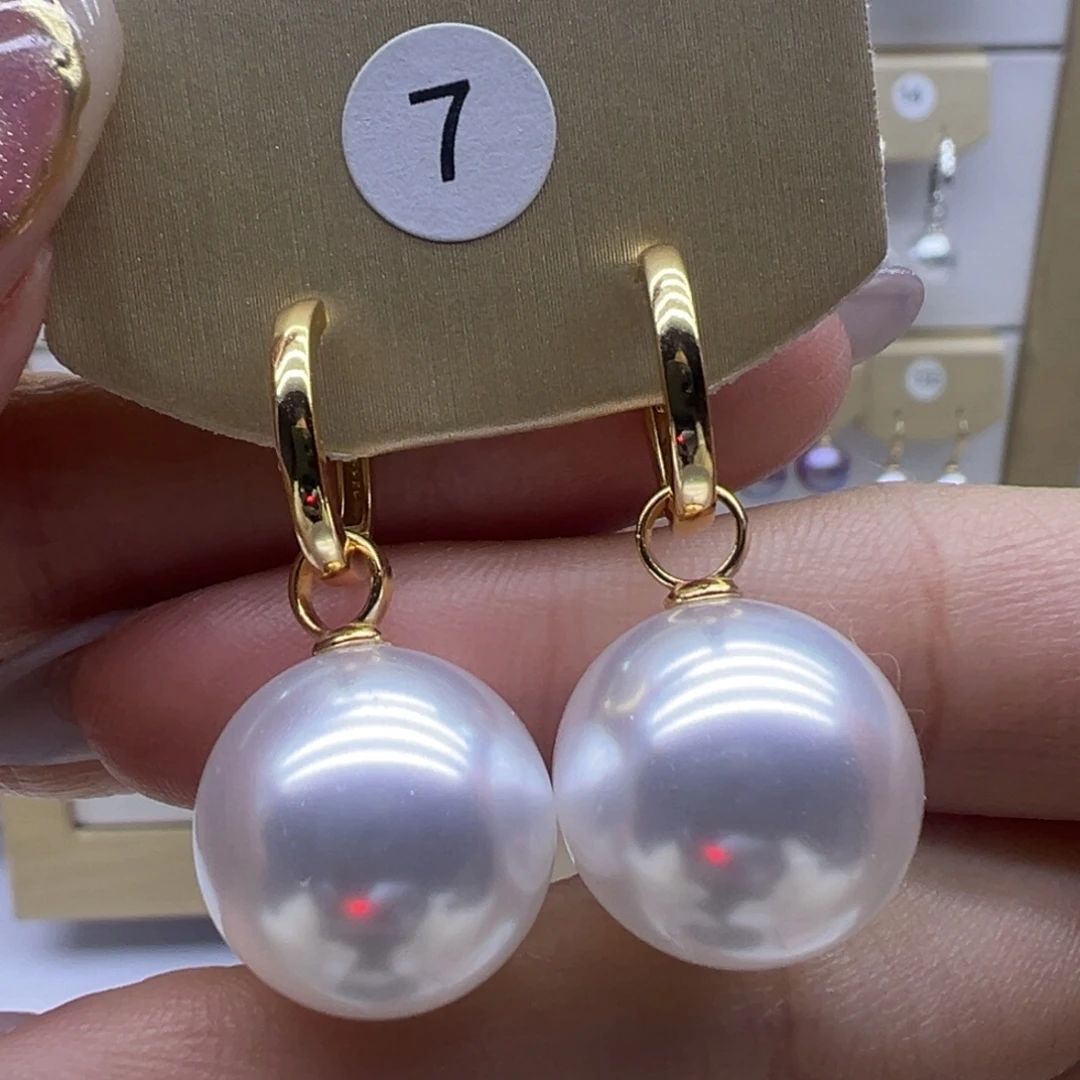 淡水珍珠耳饰银S925镶嵌