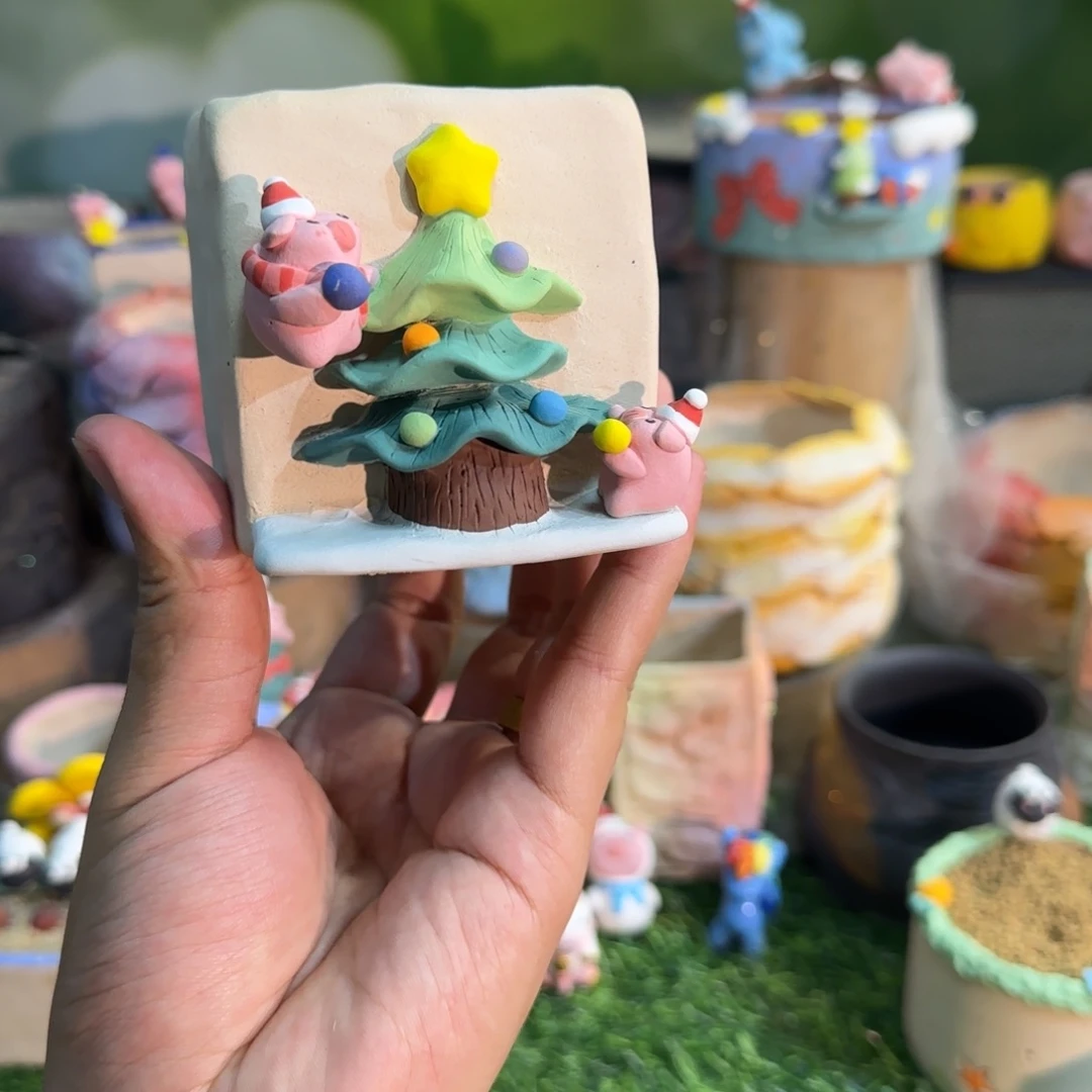 猪猪系列手工花盆