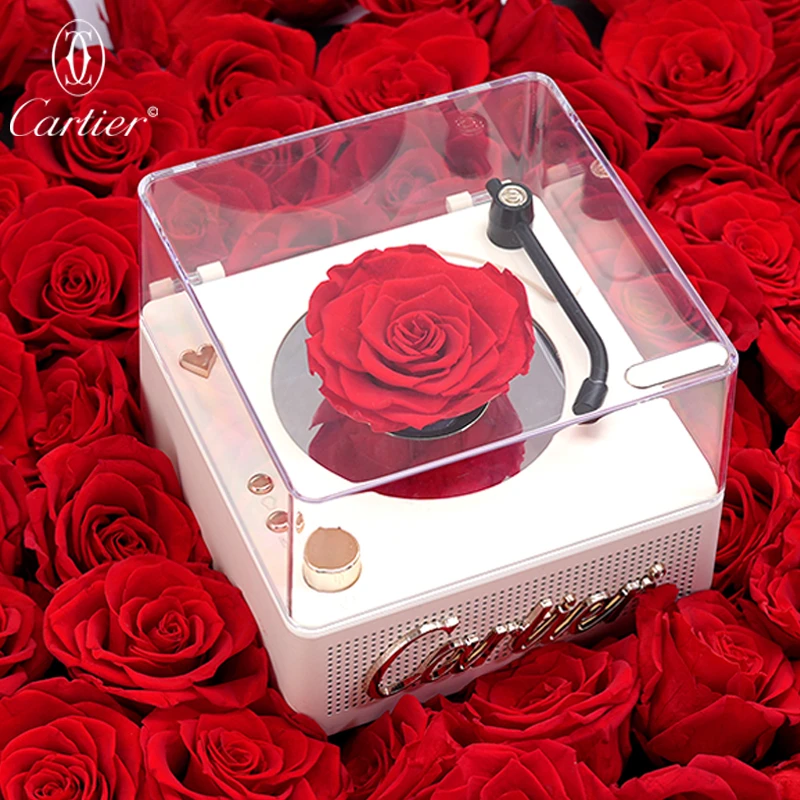 NOOWERE卡地亚联名永生玫瑰花蓝牙音响高级氛围感情人节七夕礼物