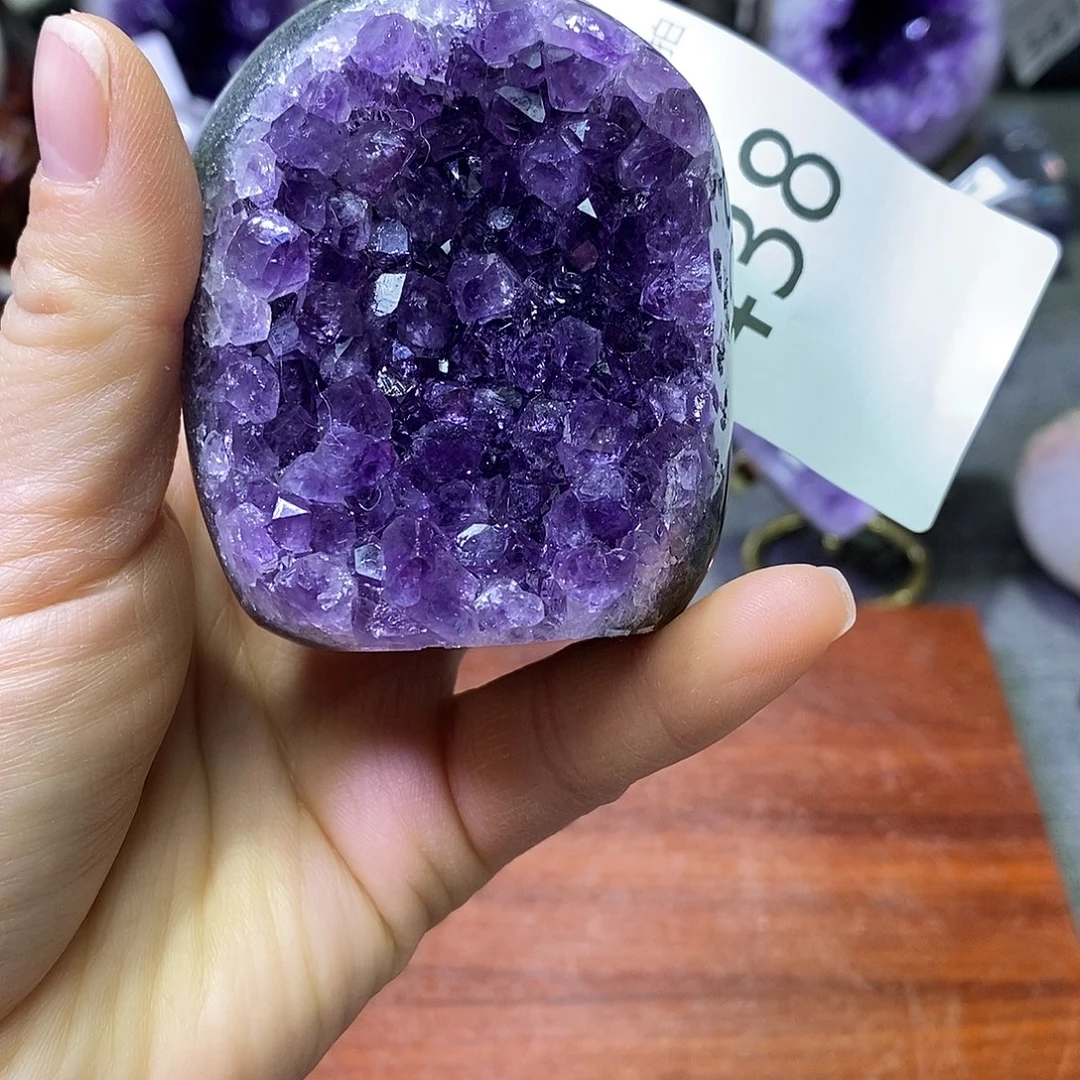 未镶嵌紫晶珠宝半成品