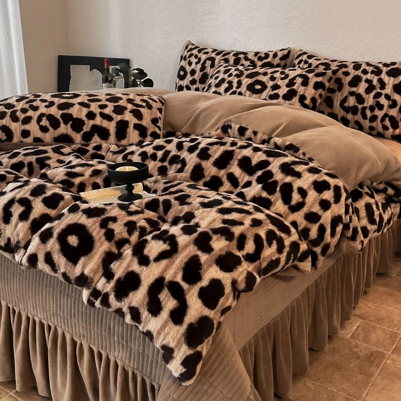 美拉德兔毛绒加厚保暖高品质牛奶绒被套双面绒加绒床单珍珠绒床盖