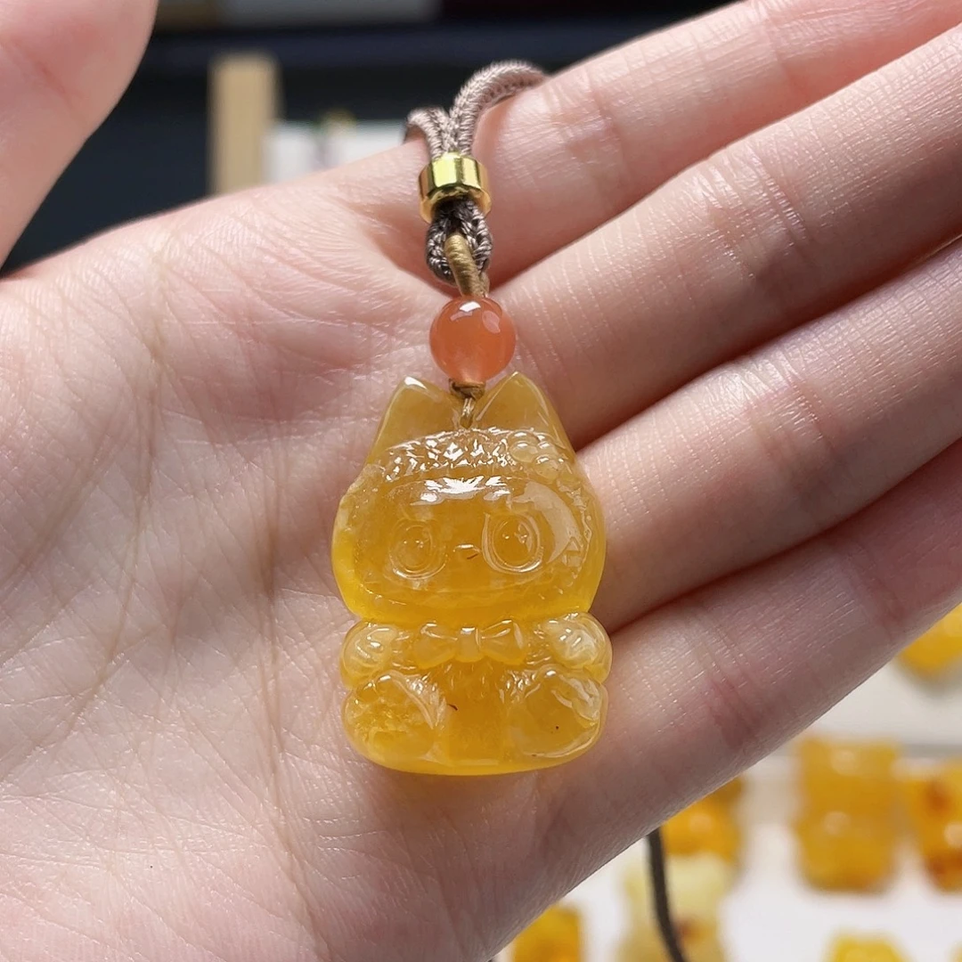 蜜蜡未镶嵌裸石蜜蜡吊坠