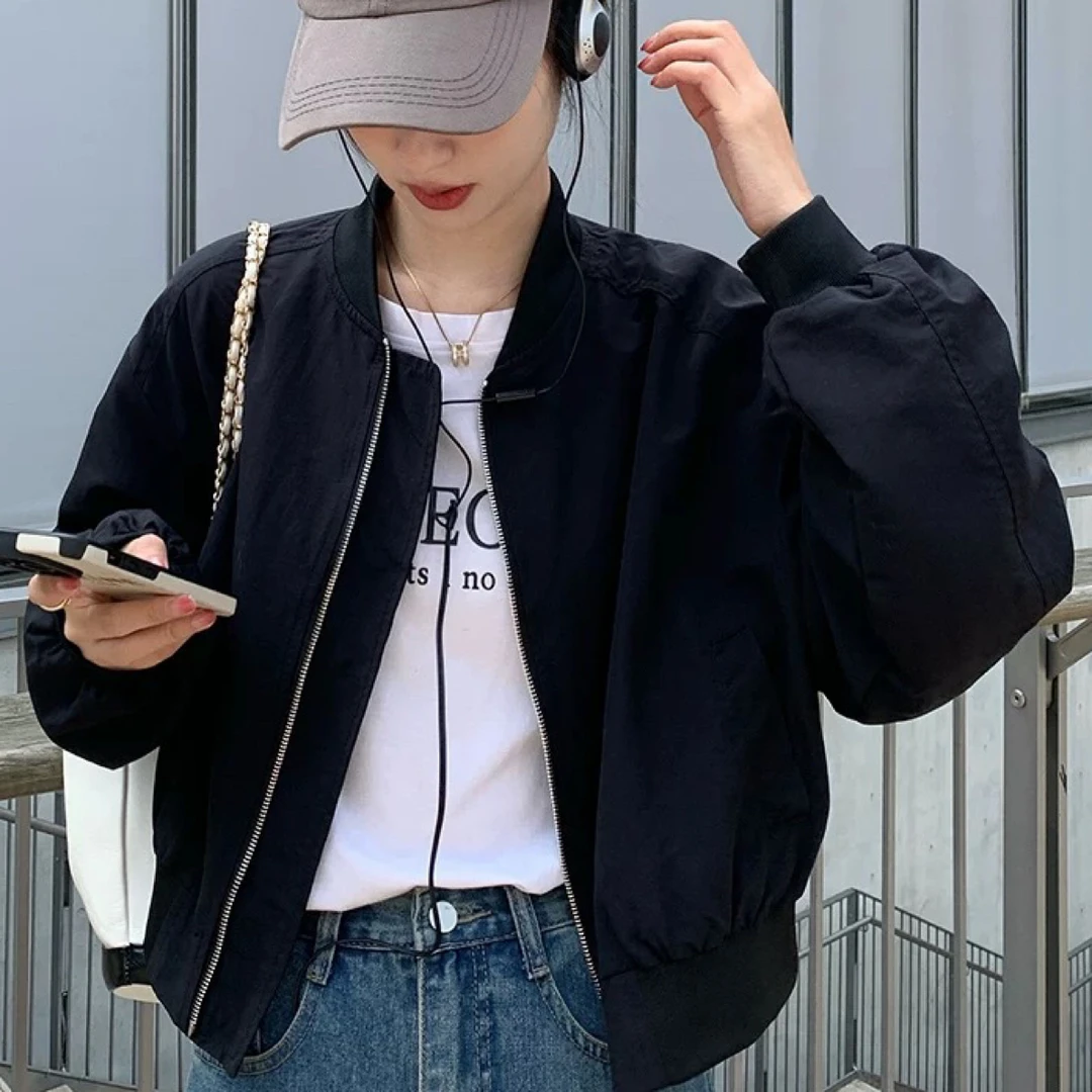 980韩系短款夹克洋气上衣