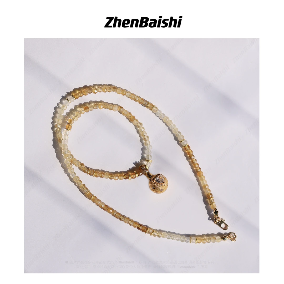 合金仿水晶项链 新中式项链女小众设计加延长链【顺丰包邮】【20539】