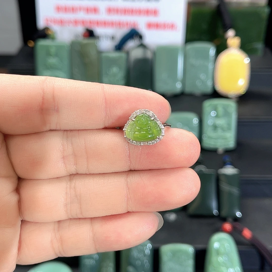 和田玉银S925镶嵌项圈