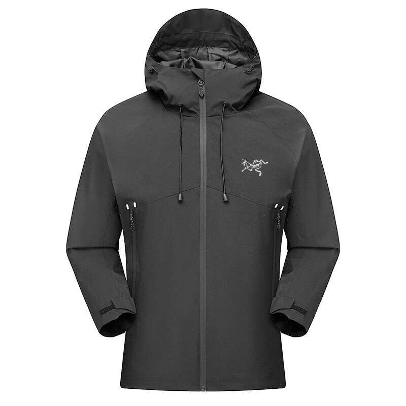 【鸟家同款】户外防风雨水男女同款冲锋衣印花款登山服外套工装夹克