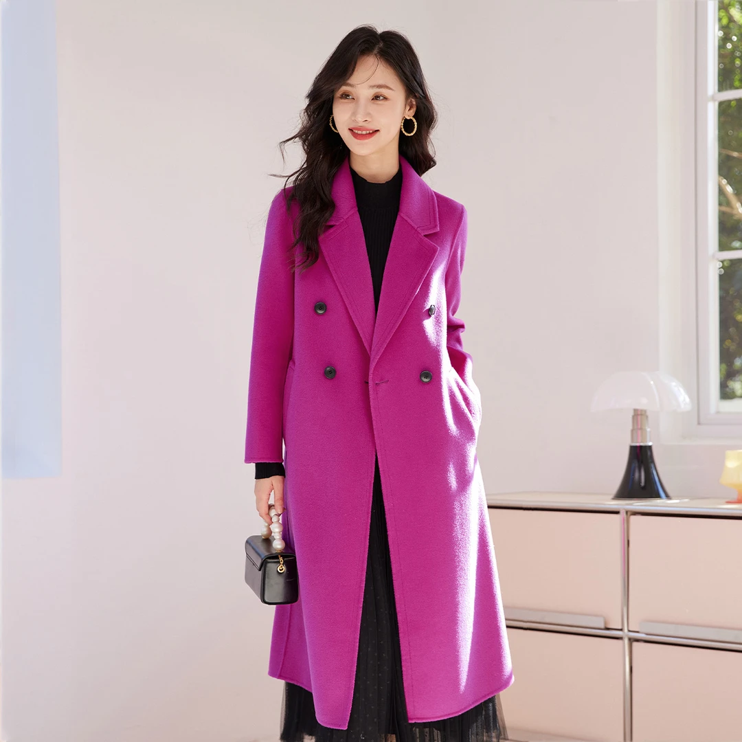 【小余专属】商场同款新品100%绵羊毛手工双面呢大衣D2134209