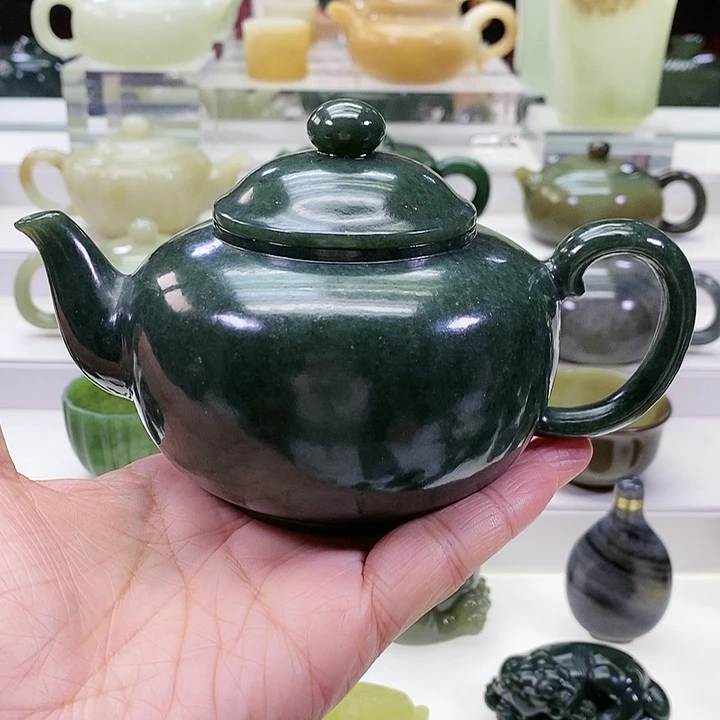 未镶嵌和田玉挂件茶壶330m l