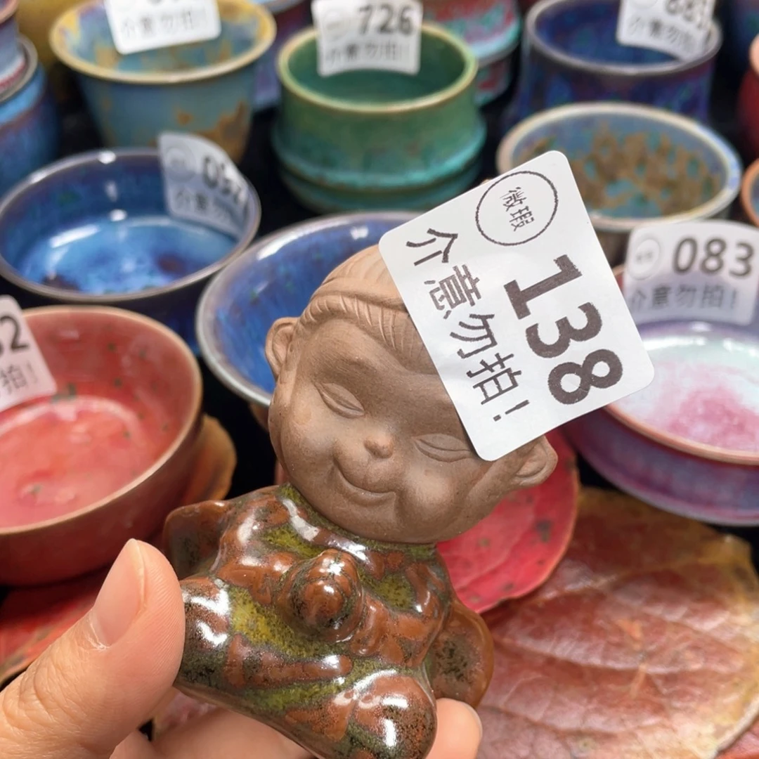 锐***志摆件陶神后钧瓷原产地高温烧制微瑕