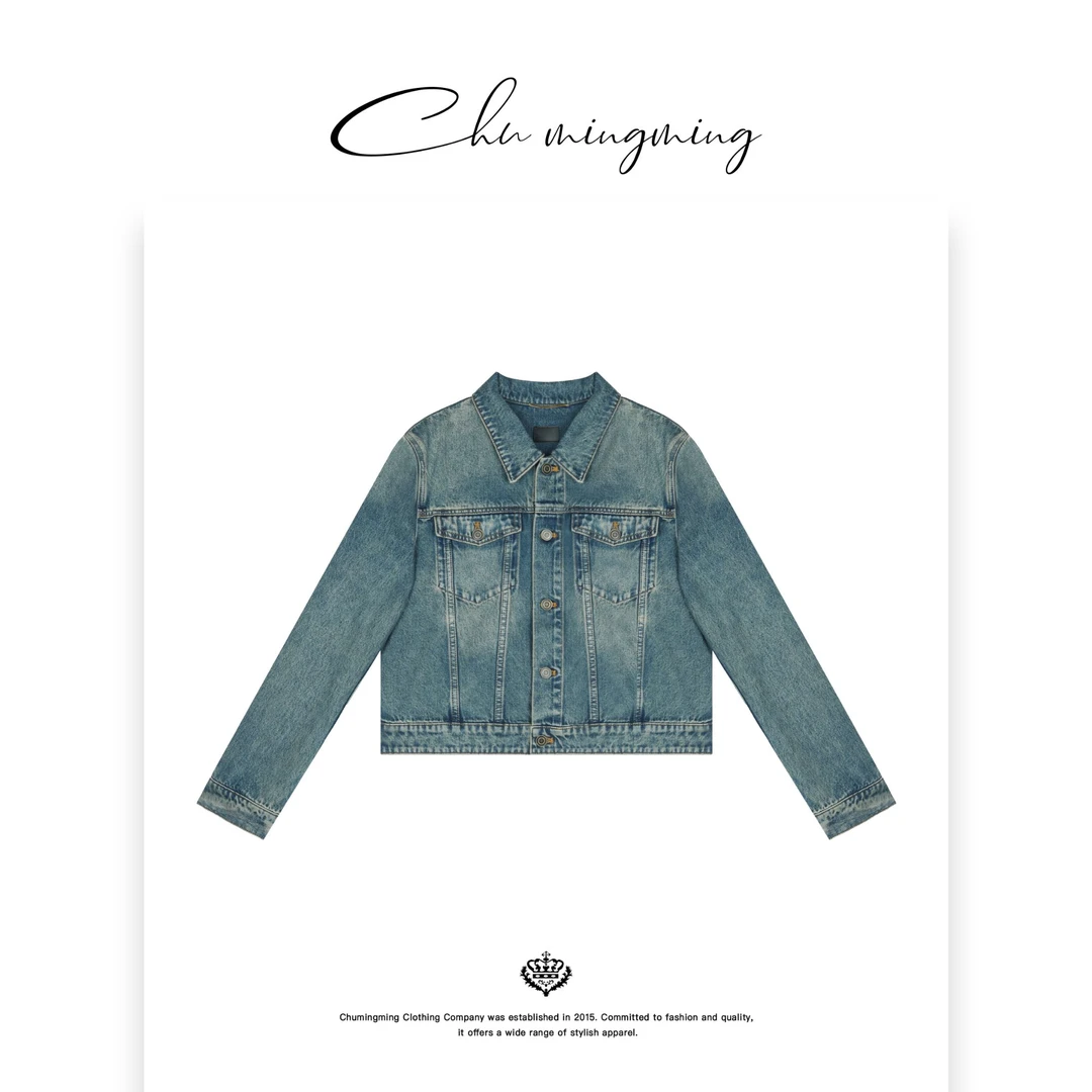【CHU/2024SSNEW】原创设计《画布》牛仔短外套AAMU28