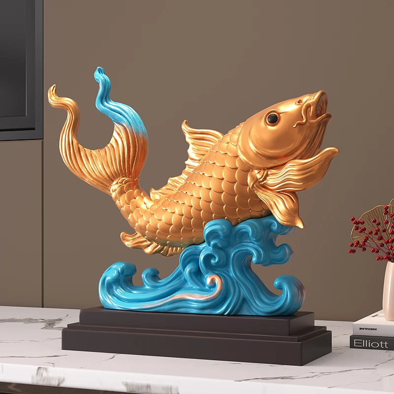 年年有余锦鲤鱼摆件开业招财礼物办公室客厅玄关酒柜装饰乔迁礼物