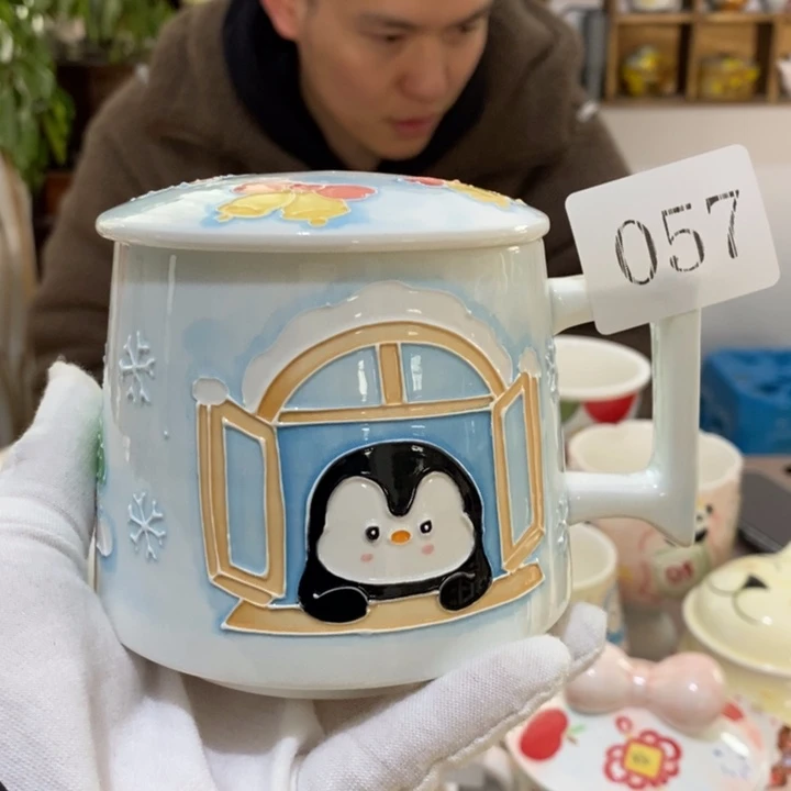 杯景德镇釉下彩手绘