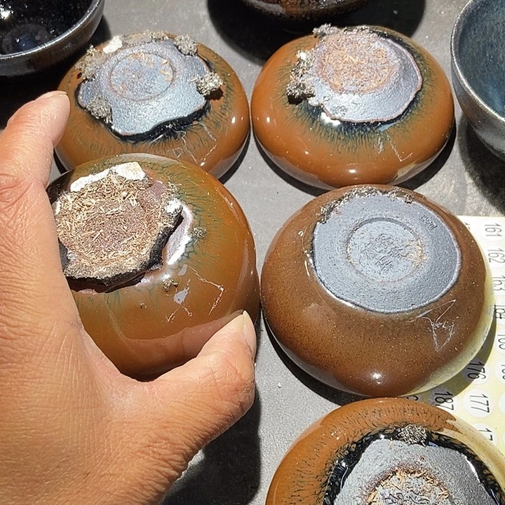 玩***哈茶盏149 建阳建窑建盏微瑕6只
