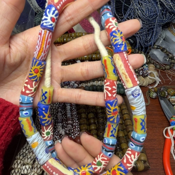 玻璃颈饰7407琉璃一条