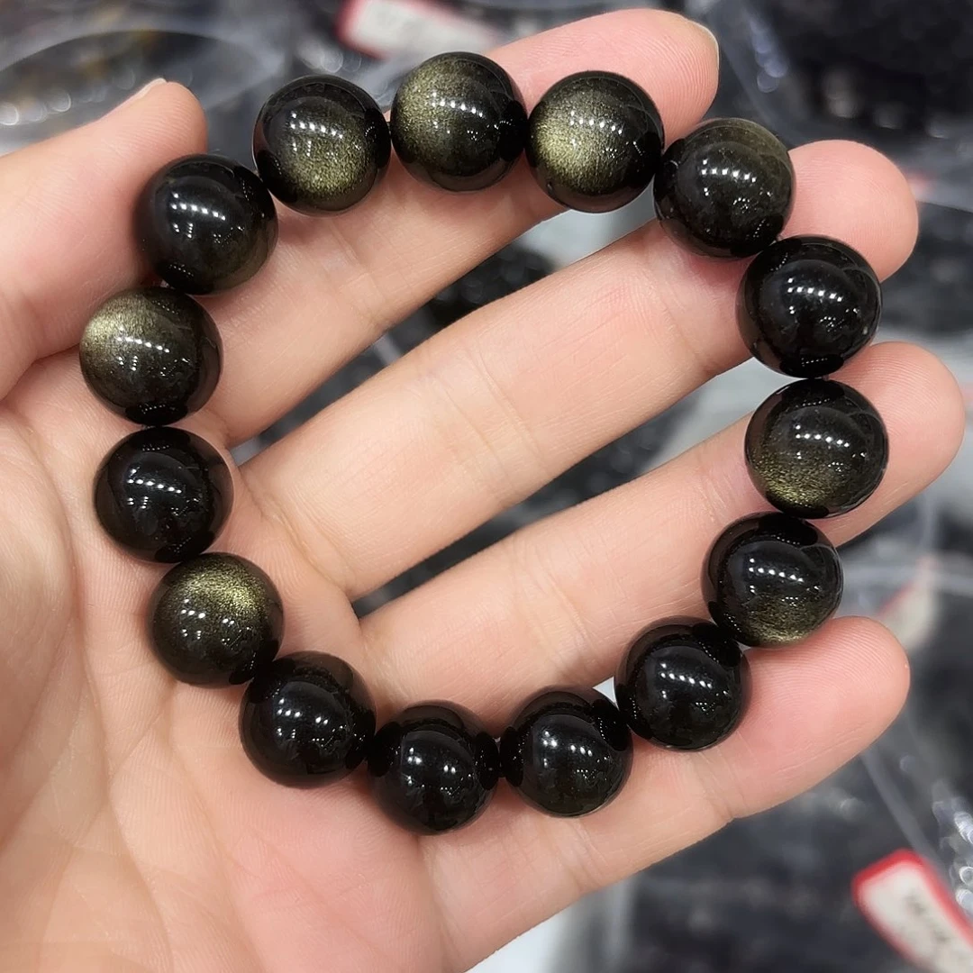 水晶手串未镶嵌金耀石卡14