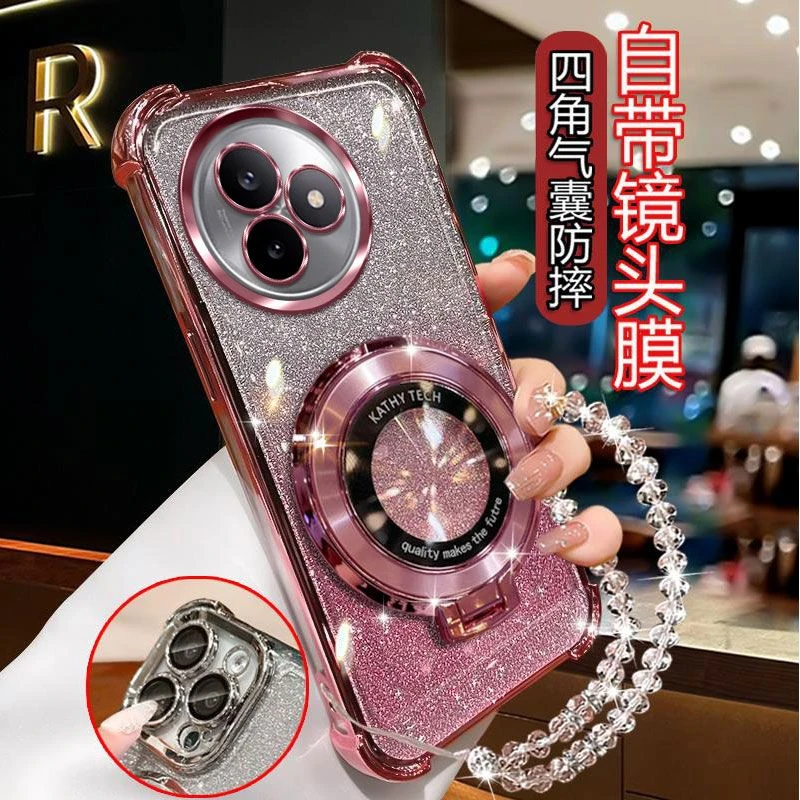 适用红米K80至尊版自带镜头膜手机壳25060RK16C轻奢女款镜头全包.