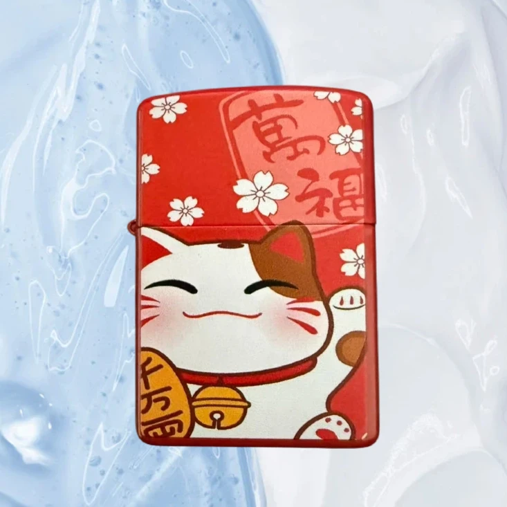 招财猫防风打火机男士送男友达人无油