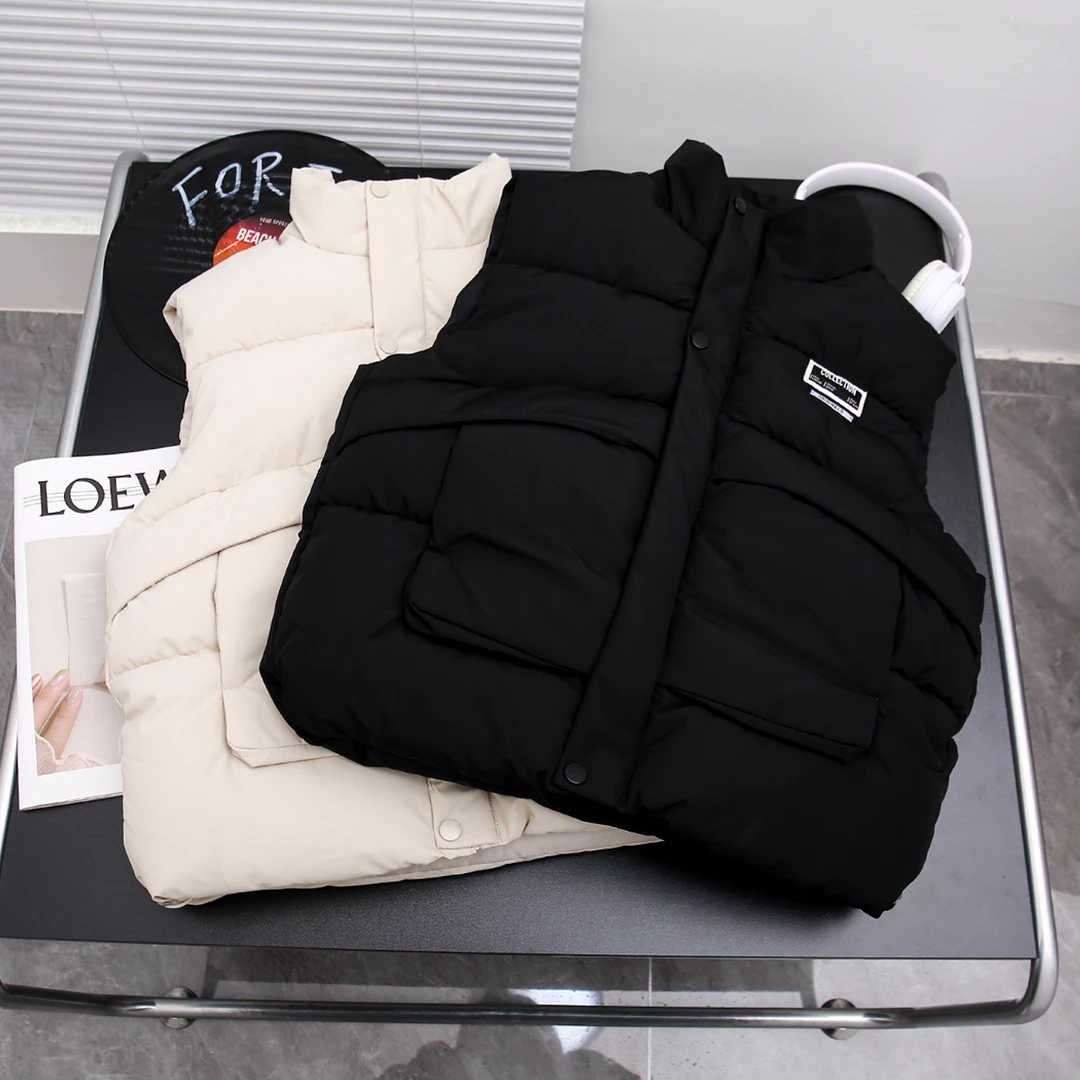 冬季新款儿童贴标马甲女童保暖童装6-12岁洋气休闲zb3882简约童品