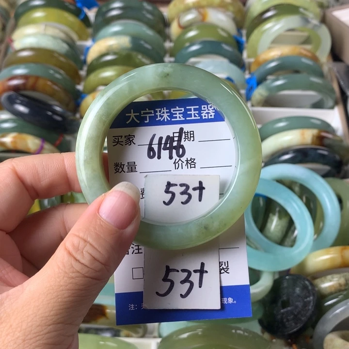 蛇纹石玉未镶嵌手镯6146