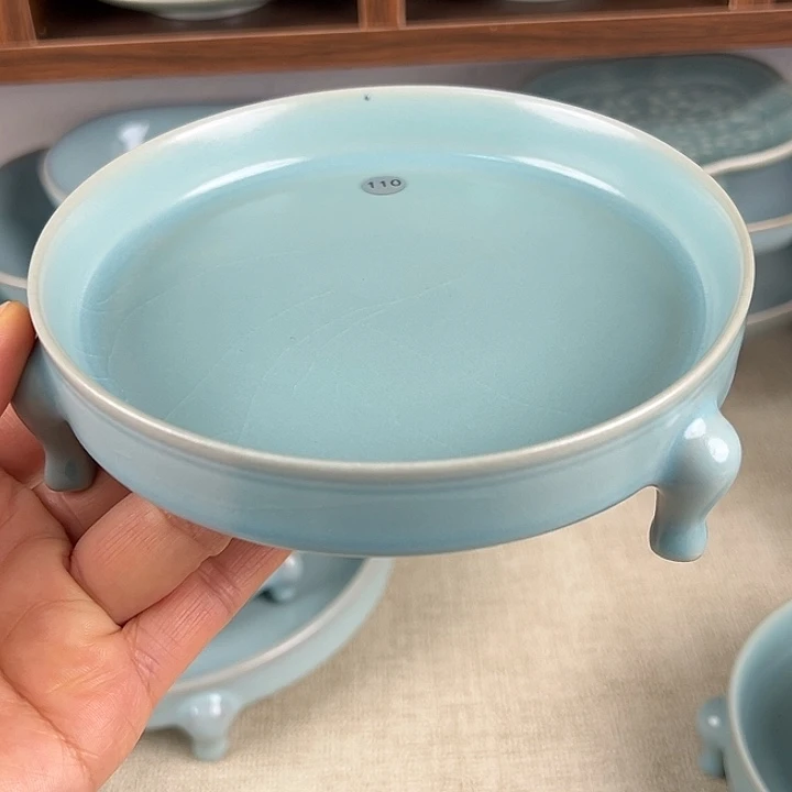 瓷杯子仿古釉中号三足洗微瑕编号110