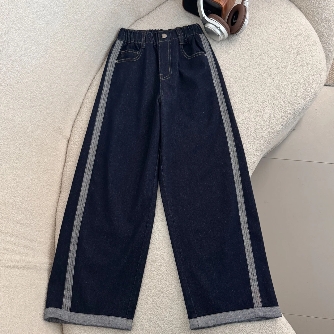 【2025春款新品】青少年时尚韩版时尚百搭休闲牛仔裤HWC022