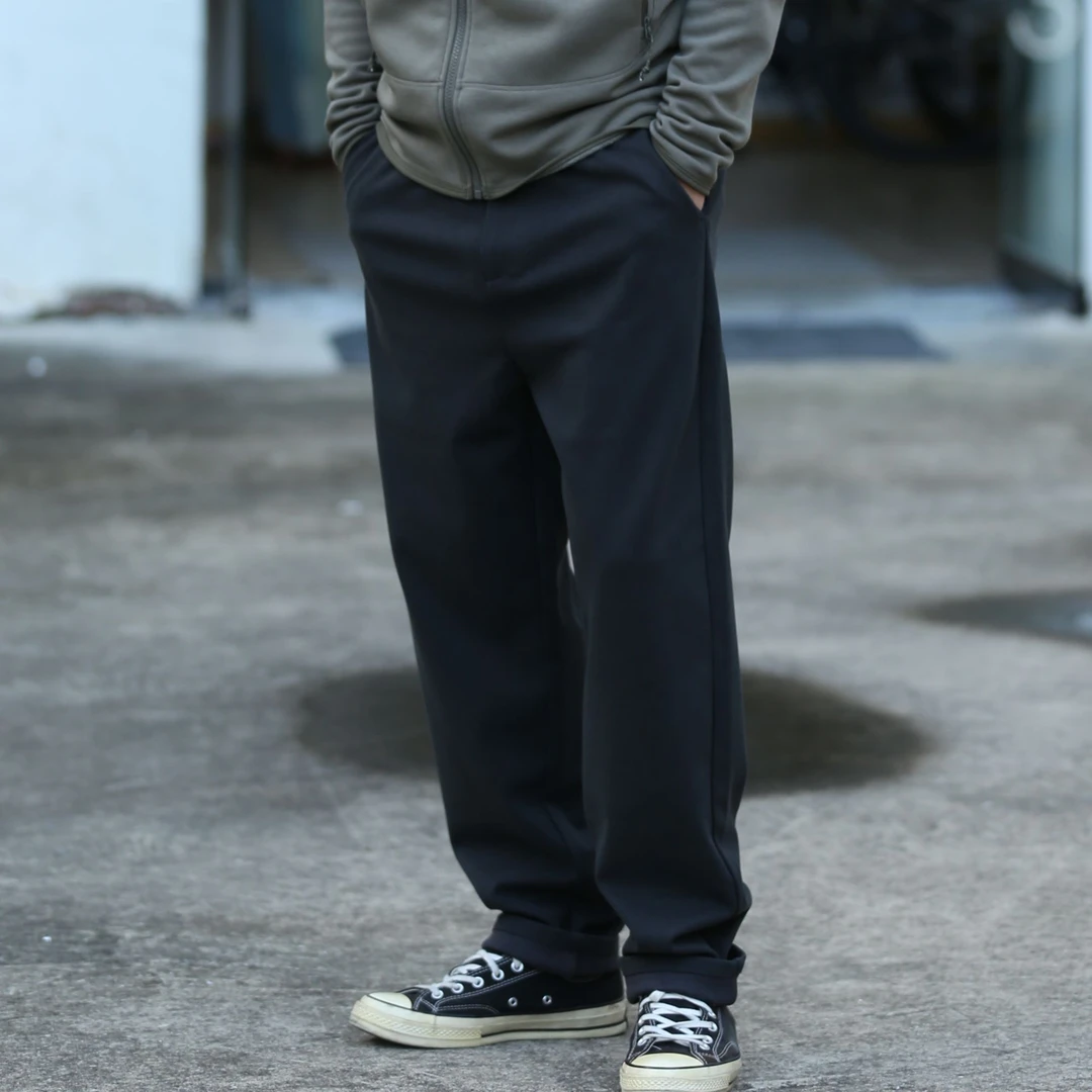 1833 秋冬厚实锥形双面绒通勤百搭休闲裤男士秋冬秋冬款正装裤子