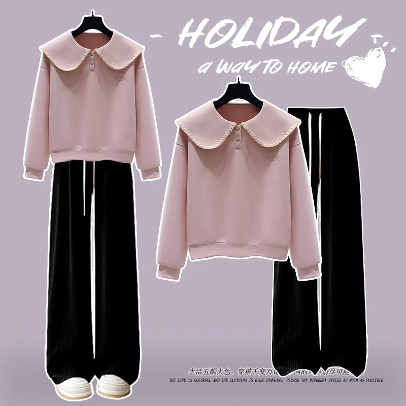 初中生春秋装卫衣15少女13-18岁中大童10小女孩网红时尚套装小学