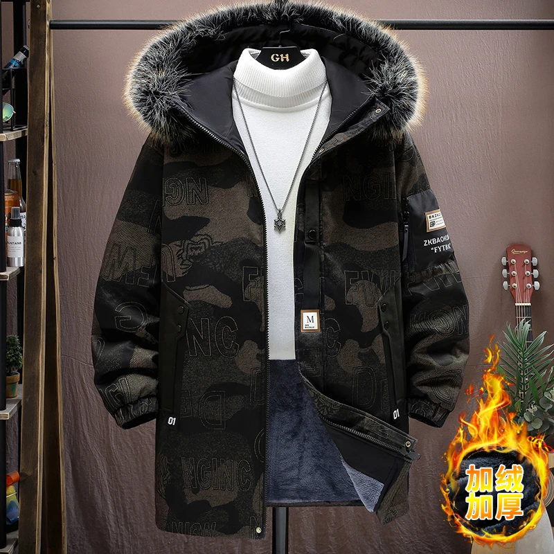 2024秋冬新款青少年宽松保暖棉衣外套男士百搭派克服加绒加厚夹克