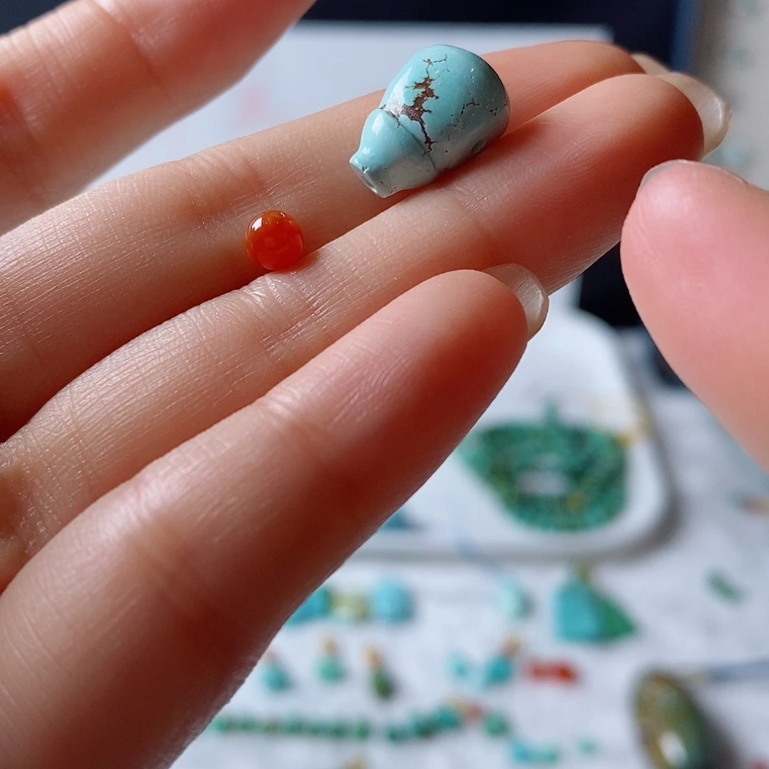 南红玛瑙颈饰未镶嵌