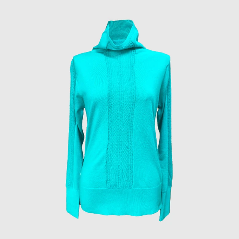 松石绿高领毛衫松石绿高领毛衫