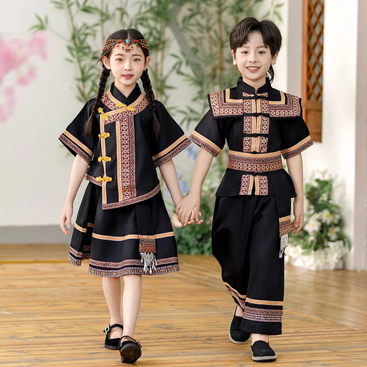 男女童三月三广西壮族少数民族服装儿童苗族土家族瑶族六一演出服