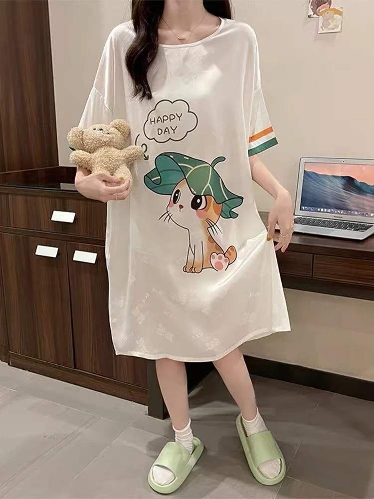 新款牛奶棉睡裙开播福利