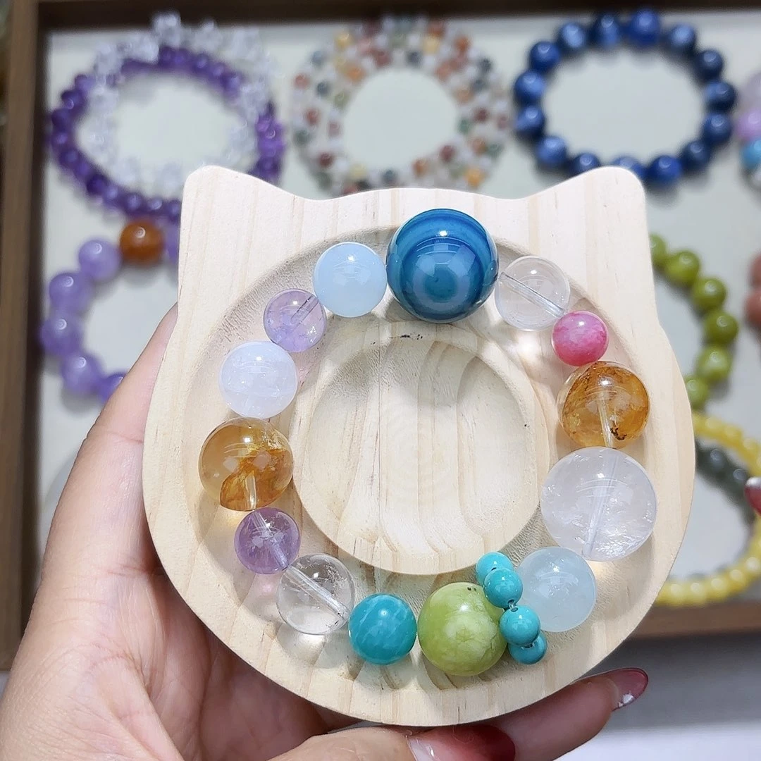 石英石多宝彩色手串