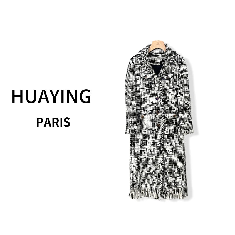 【花楹】气质轻奢时尚中长款羊毛大衣C48