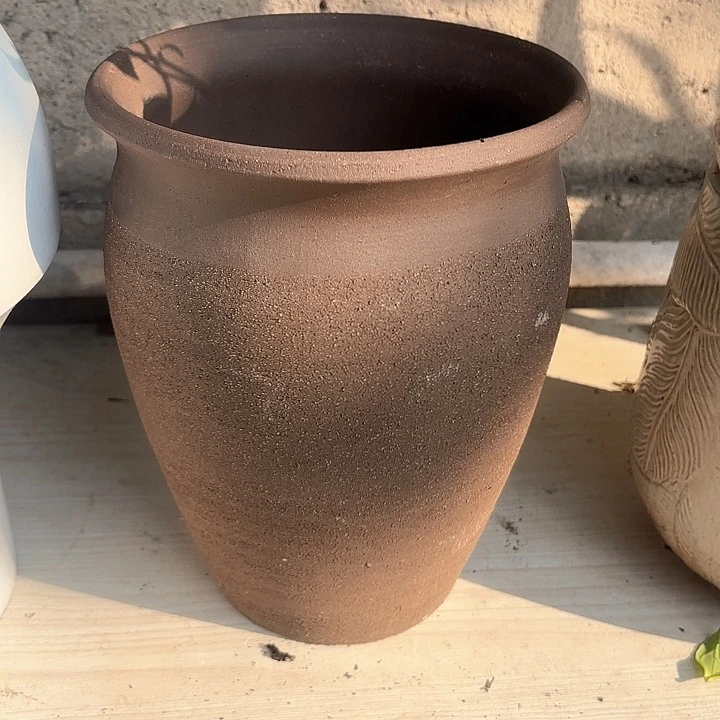 红陶黑陶口径20*26瑕疵烧裂