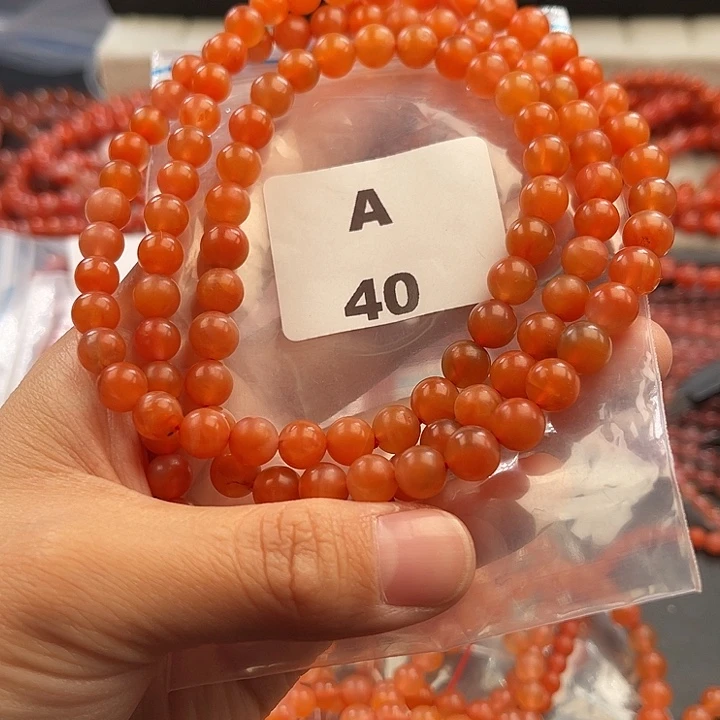 南红玛瑙未镶嵌多样性发货默认微瑕称重7mm