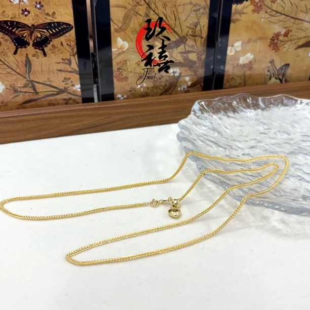 钛钢项链 【二妹推荐】简约百搭金色项链70cm