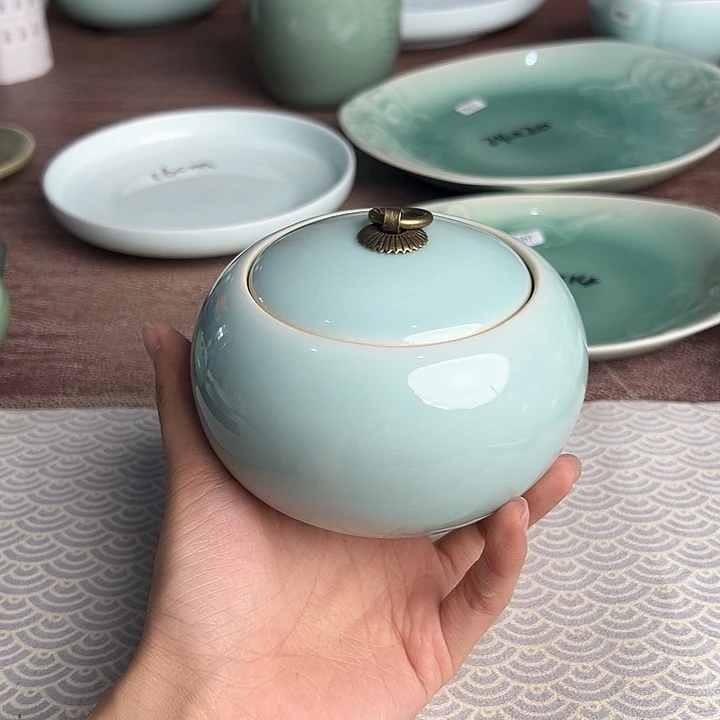 龙泉云间青瓷小米茶器