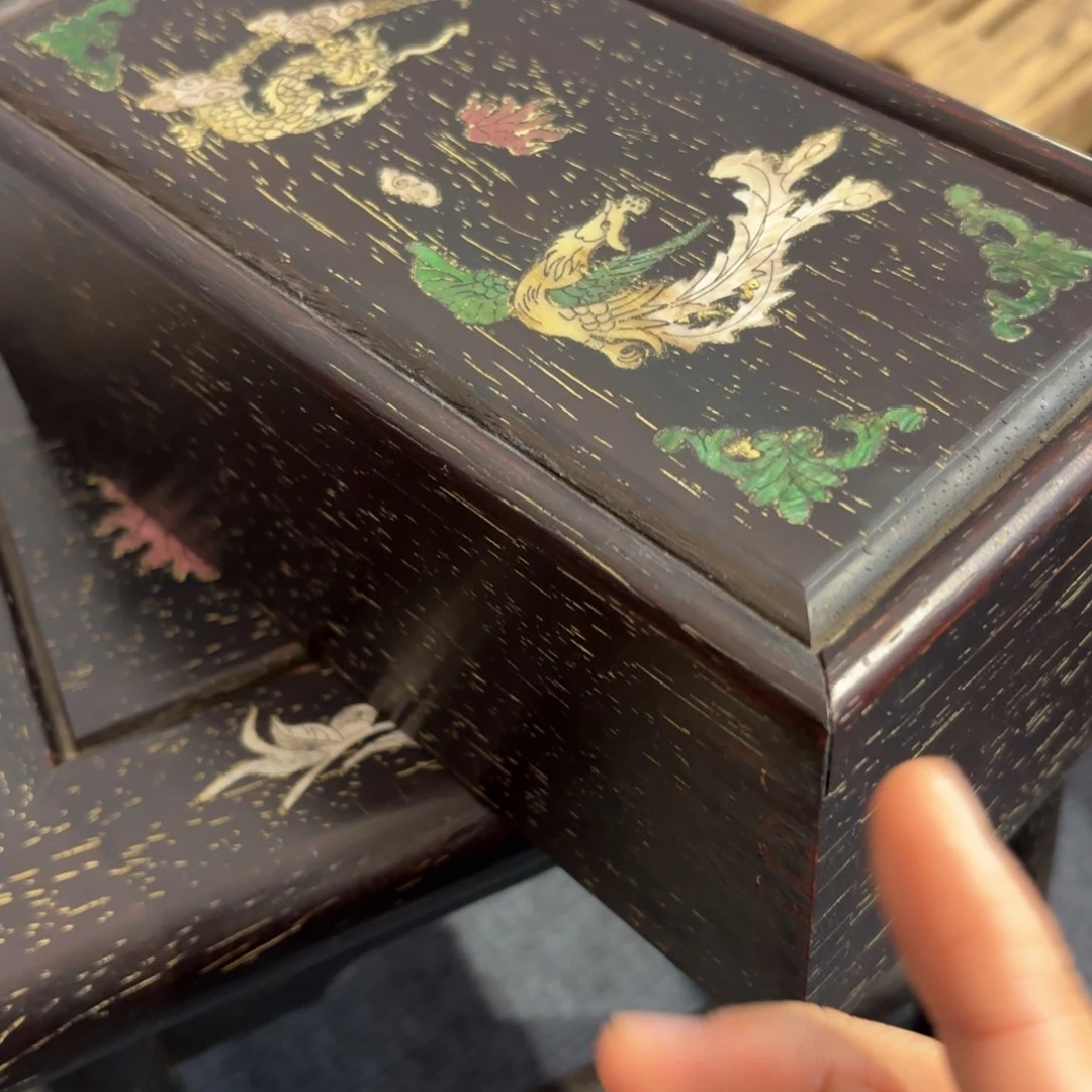 木小叶紫檀独板首饰盒