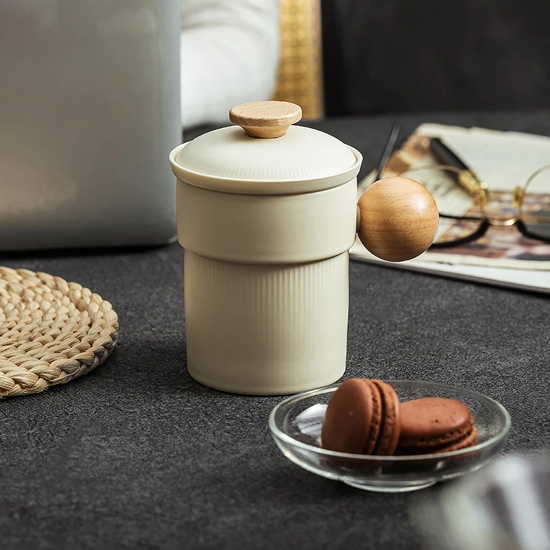 造器茶水分离陶瓷马克杯带盖家用办公室精致喝水杯子茶具礼盒套装