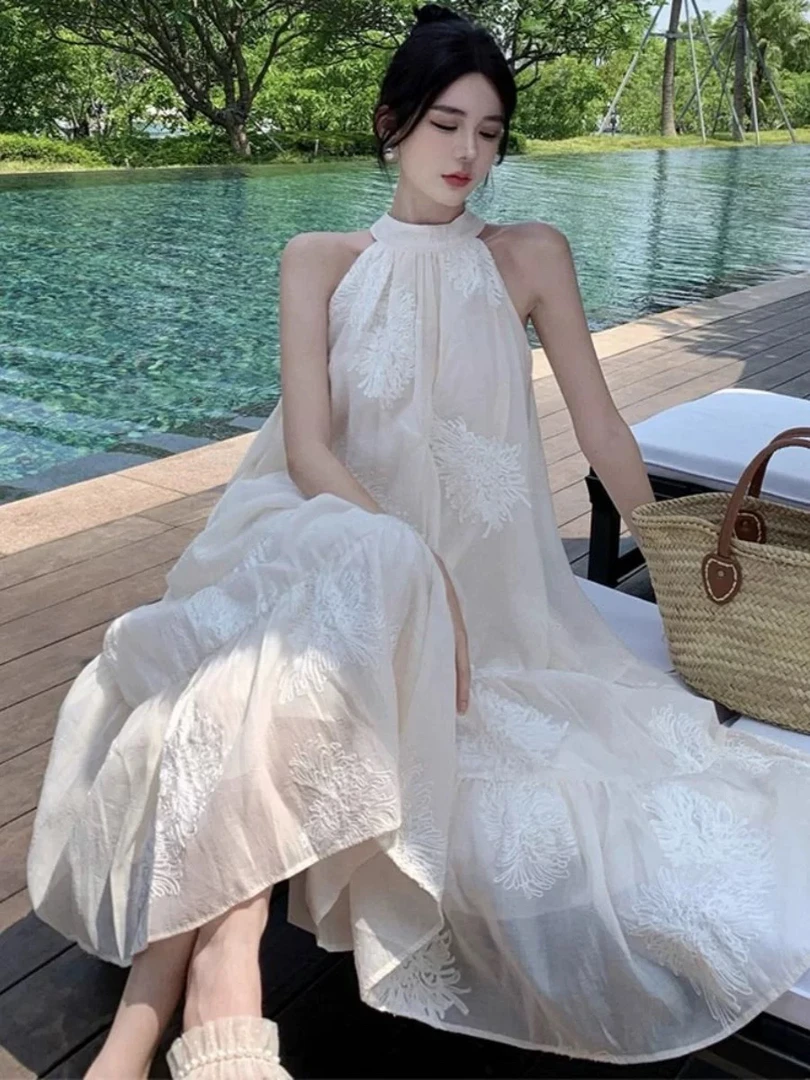 大码吊带裙连衣裙长裙夏季法式宽松长裙