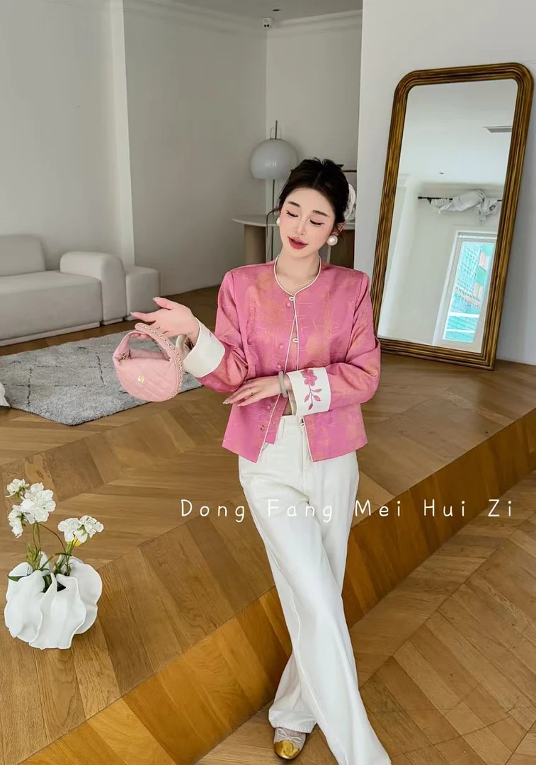 时尚国风短外套气质小香风